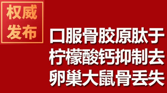 口服骨膠原肽于檸檬酸鈣抑制去卵巢大鼠骨丟失